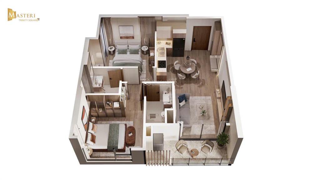 Masteri trinity square! 2pn2vs góc 61m2 rẻ nhất chỉ 3,3 tỷ view thoáng đẹp cực hợp lý để ở và đt
