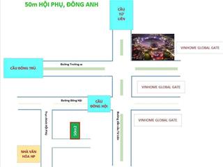 Cần thanh khoản nhanh lô đất đẹp 49.9m2, thôn hội phụ, xã đông anh, hà nội