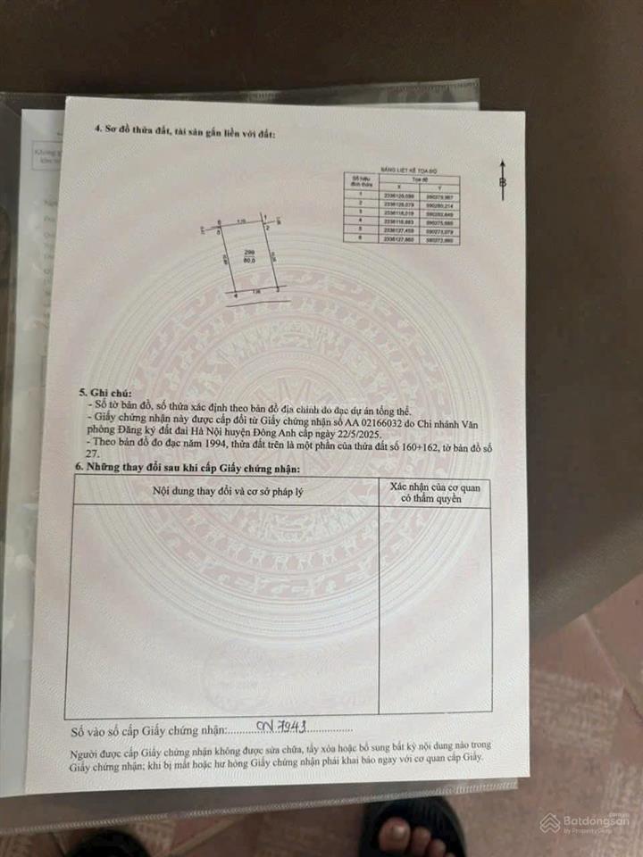 Bán nhanh mảnh đất giá rẻ nhất khu cổ loa ô tô ngủ trong đất gần cầu tứ liên giá chỉ hơn 4 tỷ