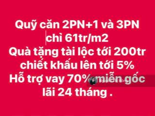 Căn 2pn+1 góc công năng 3pn chỉ 4.x tỷ (nhỉnh 61tr/m2) hỗ trợ vay 70% miễn gốc lãi 24 tháng