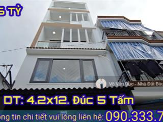 Hot hot  siêu phẩm nhà phố trung tâm tân bình  dt 4.2x12m  đúc 5 tấm  nhà mới. chỉ nhỉnh 6 tỷ