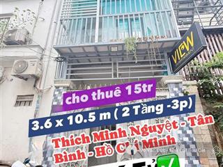 Bán nhà hẻm xe hơi đường thích minh nguyệt p2tân bình.dt 3.6x11 kc 1 lầu giá tốt chỉ 6.6 tỷ