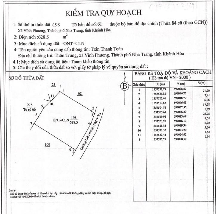 Phát mại căn nhà 20x28,3m (578,5m2) giá tốt nha trang