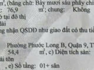 Bán nhà mặt tiền cn 76m2 đường thông dương đình hội quận 9