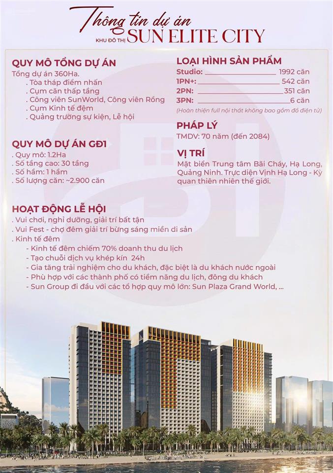 Em hưng có căn ng 1pn+ d.a sun centro town hạ long full nội thất giá full 2.836 tỷ tts còn 2.395 tỷ