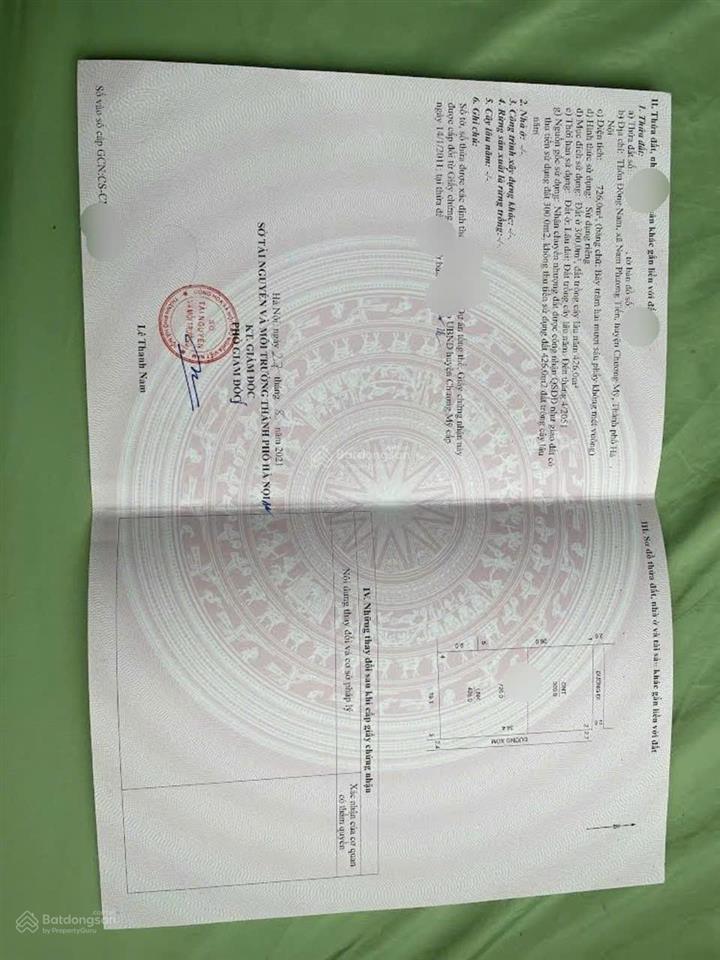 Hàng phân lô nhanh tay thì còn 726m2 có 300m2 thổ cư tại hồ văn sơn, nam phương tiến