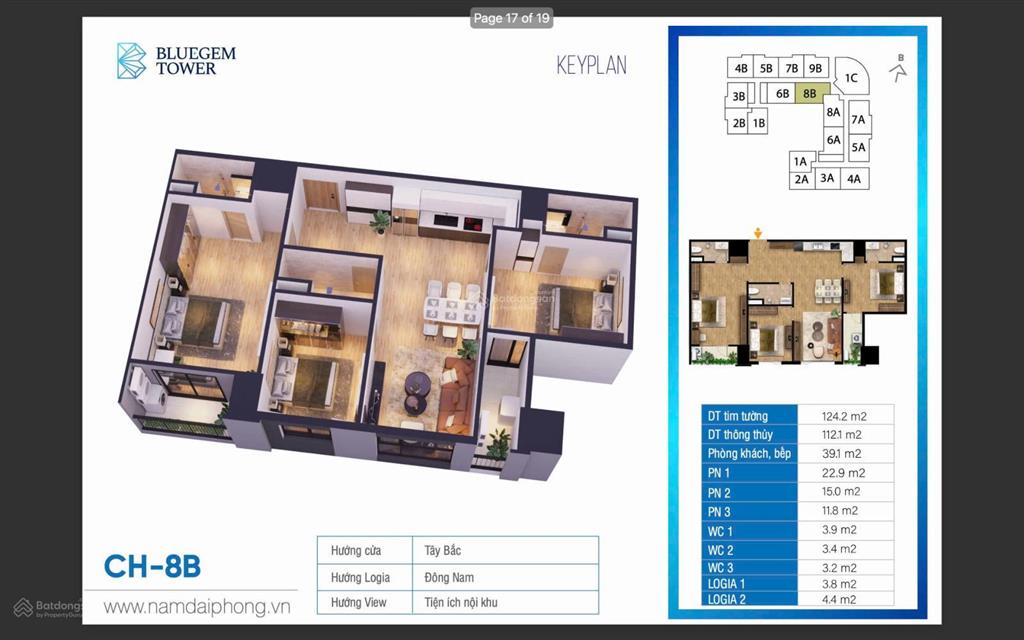 Bán gấp căn 3pn mới tinh bluegem thanh trì giá 64tr/m2, bàn giao quý 2/2026.  0967 513 ***