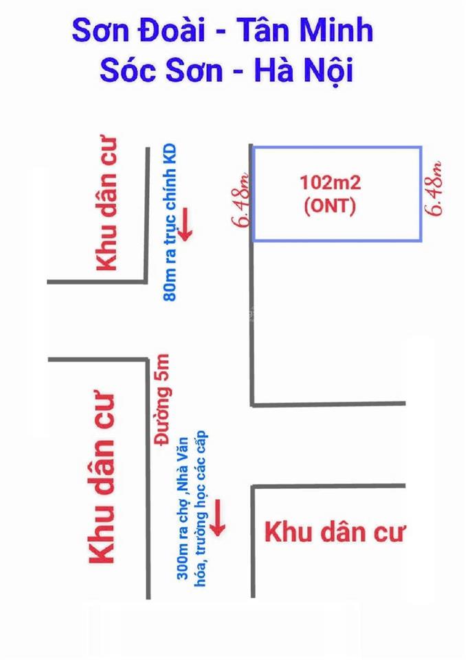 102m2 sơn đoài  tân minh đường 5m cực thoáng giá chỉ 20tr/m2 ô tô tránh nhau.  0976 677 ***