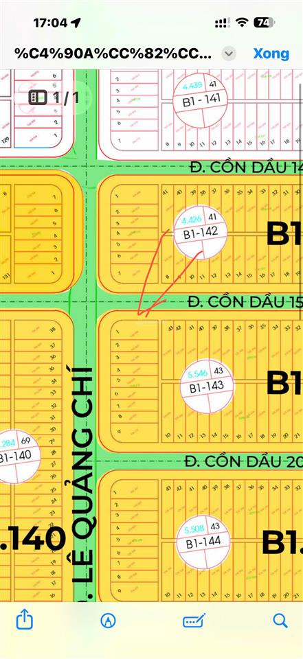 Án b1140 mt lê quảng chí có lô lẻ giá bán 9.2 tỷ dt 100m2