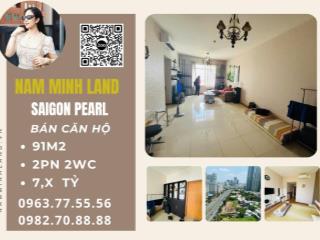 Hải Yến 0963775556 - Bán căn hộ Saigon Pearl 2 Phòng ngủ 91m2- Nhà đẹp, giá cực tốt 