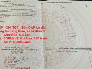 ĐẤT ĐẸP - GIÁ TỐT - Bán GẤP Lô đất tiềm năng tại Làng Klên, xã Ia Khươl, Chư Păh, Gia Lai.