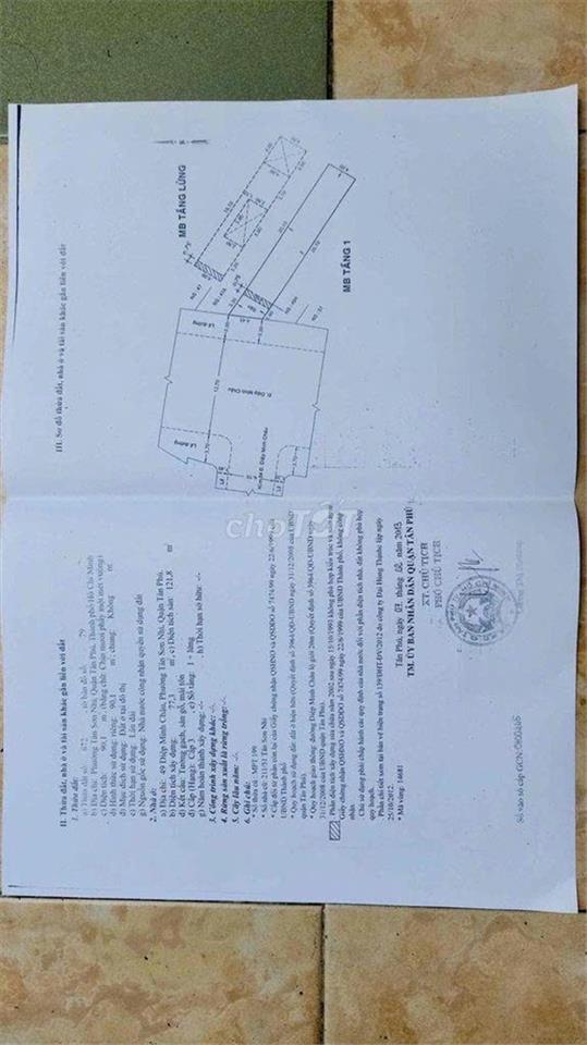 Bán ĐẤT TẶNG NHÀ - THỔ CƯ 100% - Đường Diệp Minh Châu, Tân Sơn Nhì, Tân Phú - Hồ Chí Minh