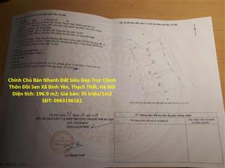 Chính Chủ Bán Nhanh Đất Siêu Đẹp Trục Chính Thôn Đồi Sen Xã Bình Yên, Thạch Thất, Hà Nội