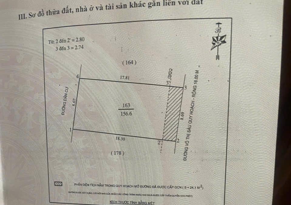 HOT HOT HOT -CHÍNH CHỦ BÁN CĂN NHÀ 2 TẦNG MẶT TIỀN Tại Võ Thị Sáu, Trường Thi, T.P. Vinh,