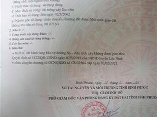 ĐẤT ĐẸP – GIÁ TỐT  – CHÍNH CHỦ CẦN BÁN LÔ ĐẤT Ấp Thạnh Tây-Lộc Tấn- Lộc Ninh -Bình Phước