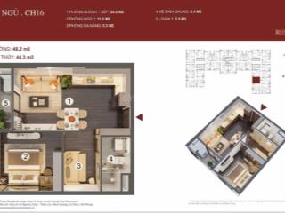 Bán căn 1,5 ngủ tặng bể bơi vip nhất toà rose dự án hoàng huy commerce