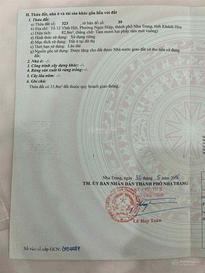 Bán đất lô góc hẻm ô tô 12 ngọc hiệp đường ô tô phường tây nha trang