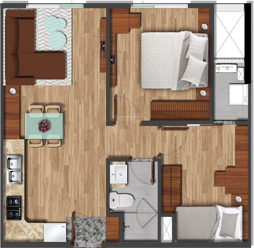 Kẹt tiền bán gấp căn hộ akari 56m2 |2pn|. giá rẻ 3,3 tỷ (sổ sẵn), hỗ trợ vay 70%,  0906 651 ***