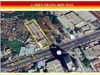 Bán gấp nhà mặt tiền đường tạ quang bửu, quận 8 dt 3600m2 (32x112m) 3 tầng. ctxd cao 20 tầng