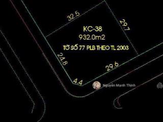 Bán khuôn đất góc 2mt đường liên phường cạnh kđt global city dt 930m (32x30m)qhxd cao tầng
