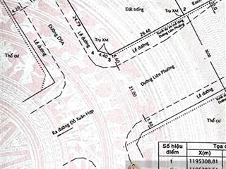 Bán khuôn đất góc 2mt đường liên phường cạnh kđt global city dt 930m (32x30m). qhxd hầm 6 lầu