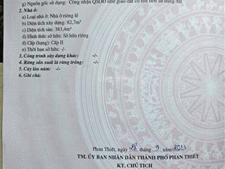 Chính chủ bán nhà 1 trệt 3 lầu dt 82,7m2 ngay chợ phan thiết   0335 461 ***