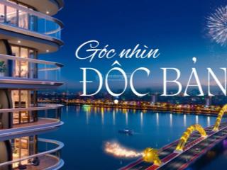 1 xuất nội bộ dự án the legend đà nẵng, dt 55.4m2 view trực diện cầu rồng + sông hàn giá chỉ 2.3 tỷ