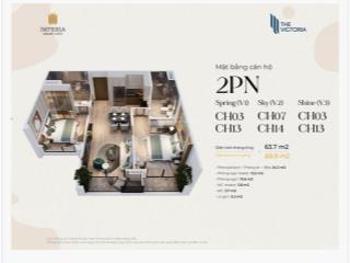 Căn hộ 2n2vs view thoáng trọn đời tại dự án the victoria  vinhomes smart city