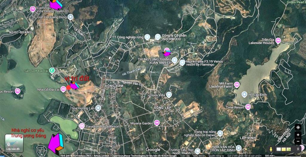 Bán đất vườn thổ cư đối diện cổng sân golf đại lải và khu resort đại lải paradise