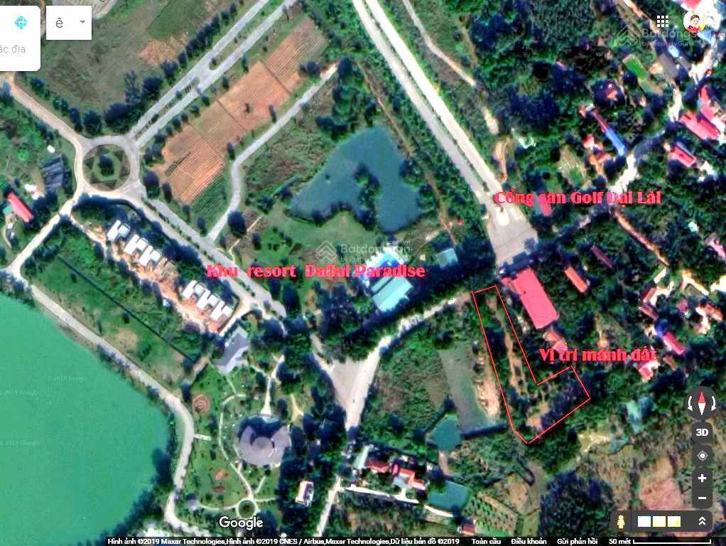 Bán đất vườn thổ cư đối diện cổng sân golf đại lải và khu resort đại lải paradise