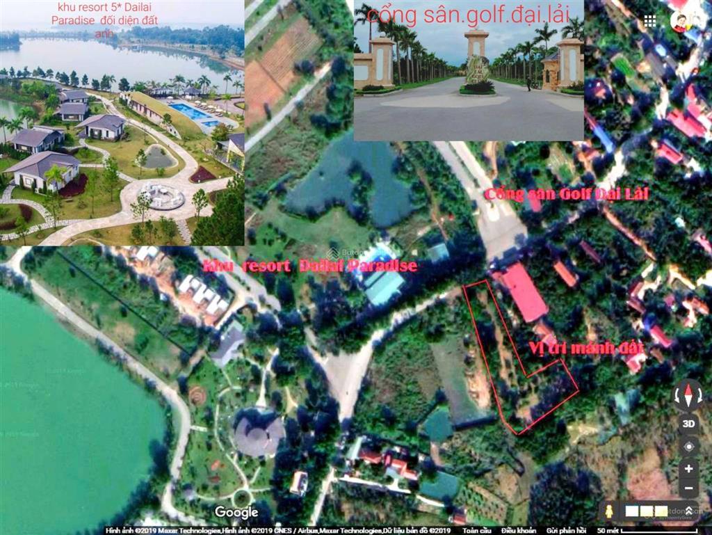 Bán đất vườn thổ cư đối diện cổng sân golf đại lải và khu resort đại lải paradise