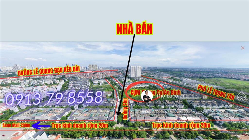 Vị trí vip kinh doanh khu c geleximco liền kề c9, dt 95m2, mt 5m đường 21m đang cho thuê, 23.9 tỷ