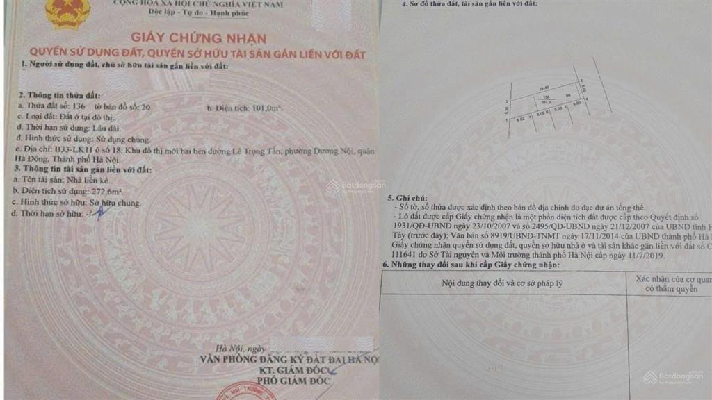 Bán liền kề b3318 geleximco 101m gần vin smart. nhà 2 mặt thoáng. sát chợ trung tâm.  0913 798 ***