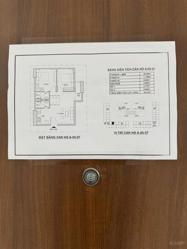 Bán nhanh căn 2pn 2wc, 60m2, giá chỉ 2,6 tỷ