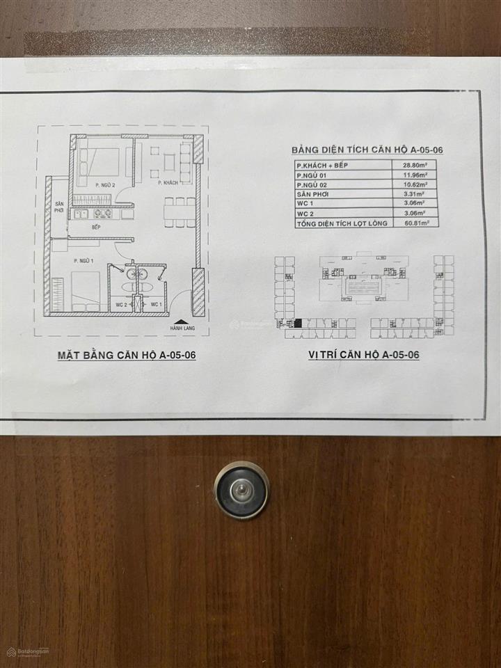 Bán nhanh căn 2pn 2wc, 60m2, giá chỉ 2,6 tỷ