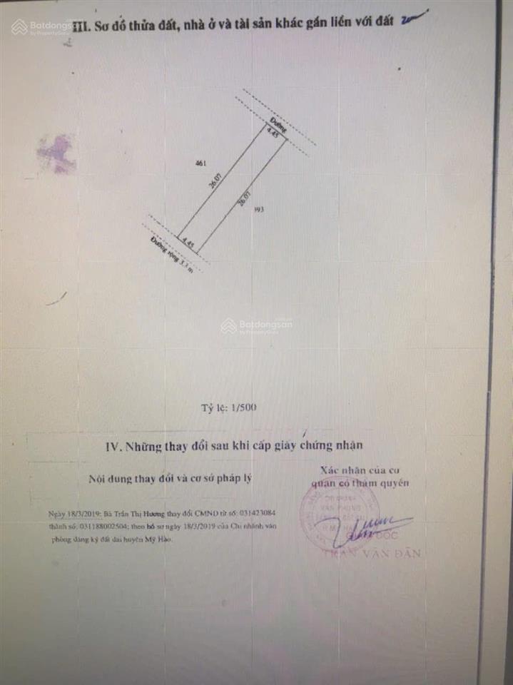 Cần bán gấp 116m2 mặt đường kinh doanh rộng 24m2. tại tổ dân phố sài, phường dị sử, mỹ hào, hy