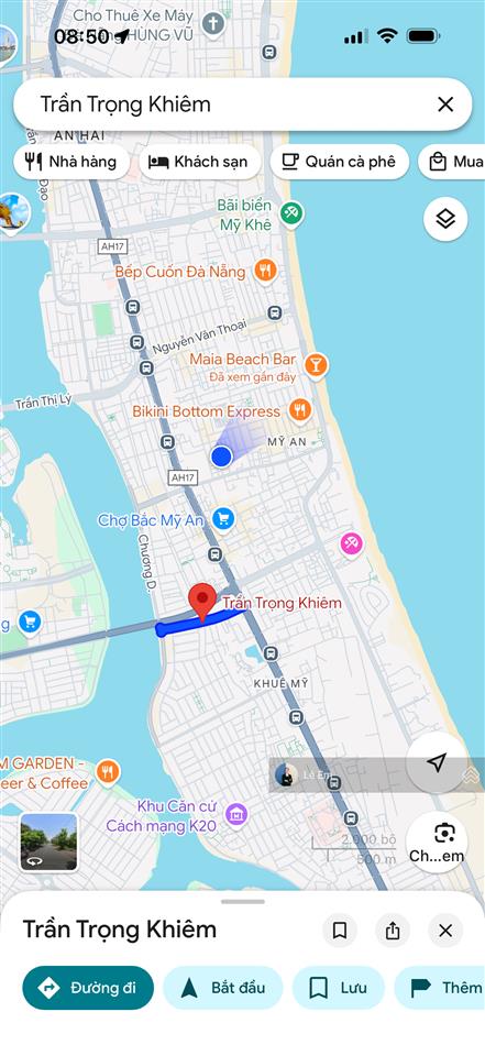 Bán lô biệt thự đẹp đường trần trọng khiêm, khu đất vàng ngay nam việt á đà nẵng  giá đầu tư