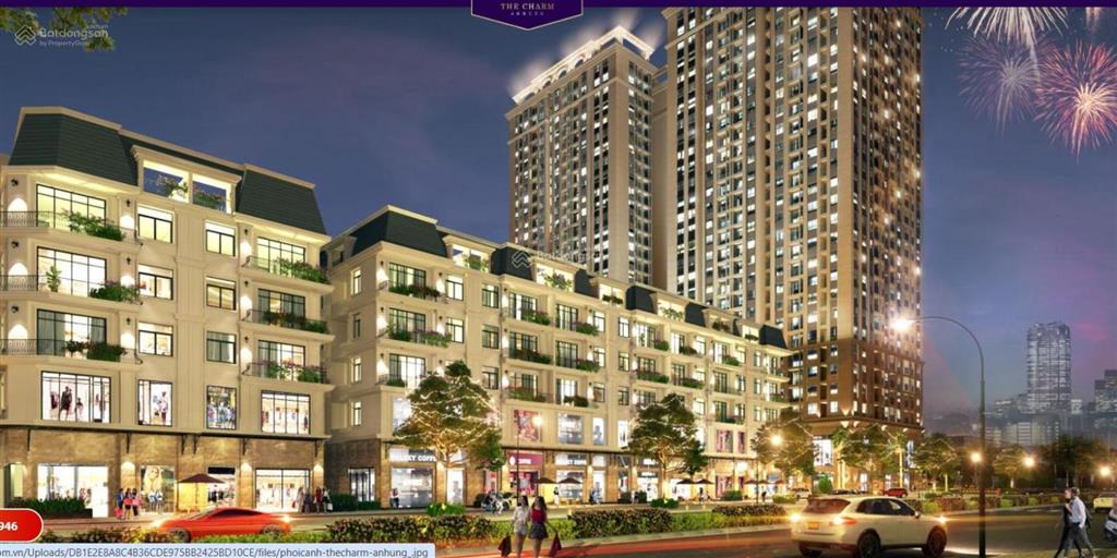 Cho thuê shophouse  dự án the charm an hưng  mp nguyễn thanh bình, 170m2, 5t, mt 8m  0912 768 ***