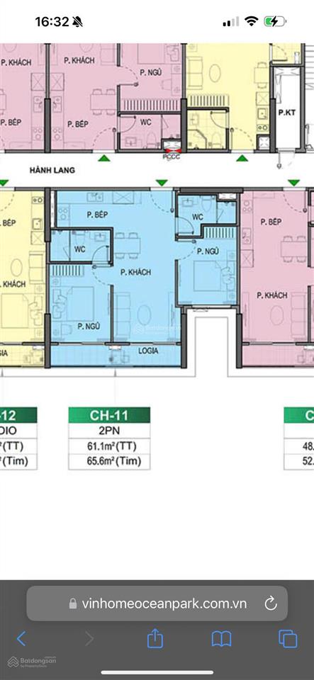 Em muốn chuyển nhượng căn 2pn  61m2  nguyên bản tại the beverly   0819 328 ***