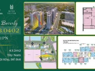 Bán nhanh căn 1pn, 43m², view thoáng, giá mềm nhất khu beverly   0819 328 ***