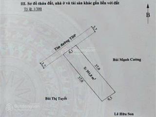 Bán lô đất vuông 351m2  mặt tiền 9.5m1! gần kcn nam hải phòng ngõ ô tô tránh!