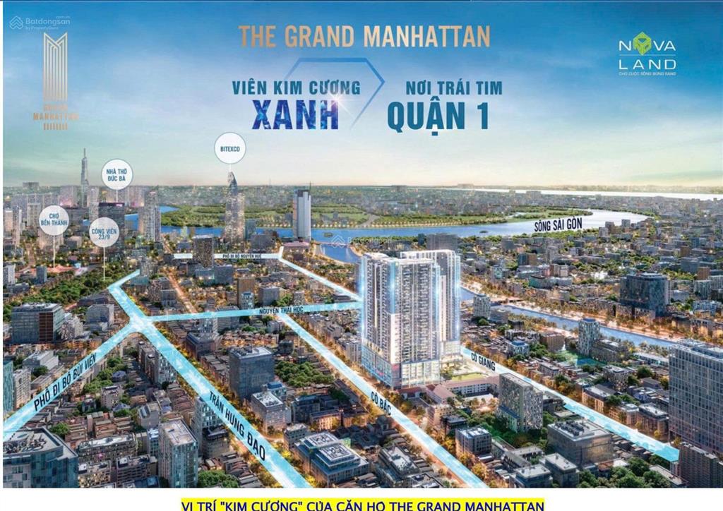 Bán gấp căn hộ cao cấp the grand manhattan 3pn, 2wc, 104m² (q1), giá 17,4 tỷ, pkd novaland