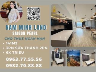 Hải yến 0963 775 *** cho thuê căn hộ saigon pearl 141m2, view sông sài gòn, nội thất đẹp, cao cấp