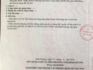 Bán đất mặt tiền đường am, khu phố tân phước, tân bình, dĩ an, bình dương