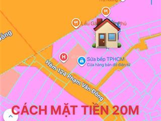 Ngang 6m nở hậu 96m2 sát mt phạm văn đồng gò vấp