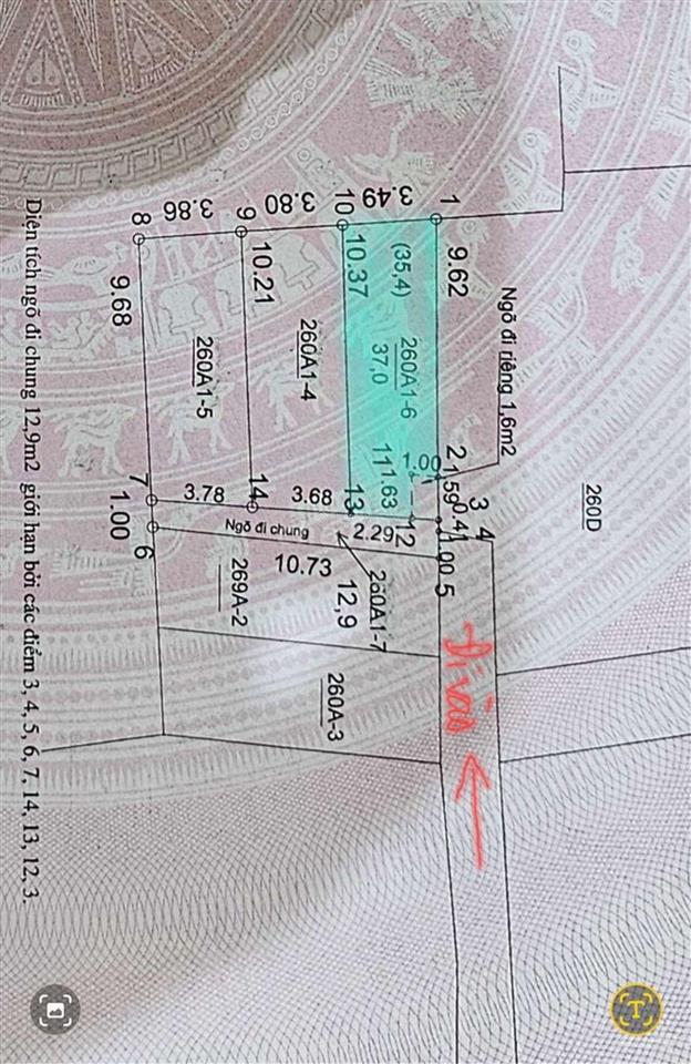 Bán đất thổ cư sđcc tại tổ 14, đồng mai, hà đông 37 m2