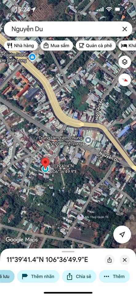 Bán đất trung tâm thị xã bình long, bình phước, ngay trung tâm tiêm chủng vnvc bình long