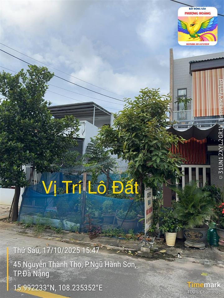 Nguyễn thành thọ, sát cầu khuê đông võ chí công, lô sạch đẹp
