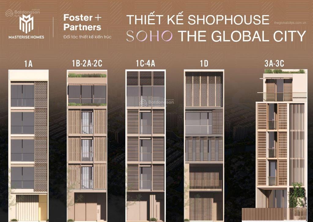 31.5 tỷ shophouse soho the global city 95m2, 5 tầng 7pn 6wc, gần wijo complex, sổ hồng lâu dài