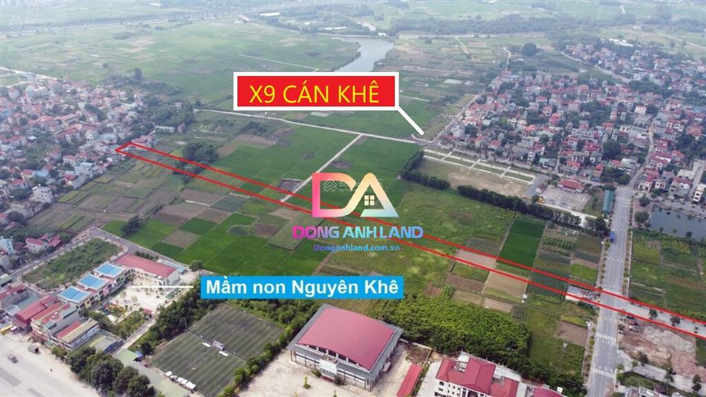 Bán đất đấu giá x9 cán khê, nguyên khê, đông anh mặt đường 40m kinh doanh view công viên